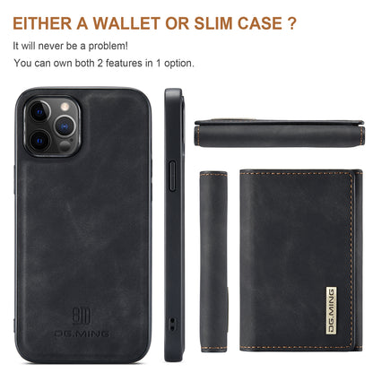 Retro Detachable Fold Wallet iPhone 12 Pro Case Magnetic Clip