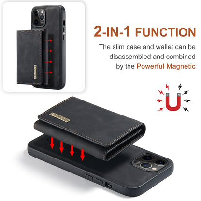 Retro Detachable Fold Wallet iPhone 12 Pro Case Magnetic Clip