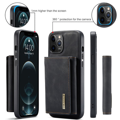 Retro Detachable Fold Wallet iPhone 12 Pro Case Magnetic Clip