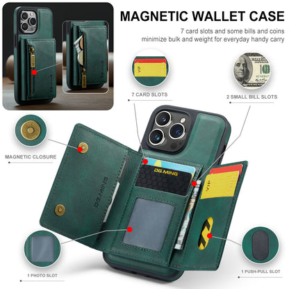 Wallet Detachable Tri-fold iPhone 12 Pro Max Case Muilti Card Slots