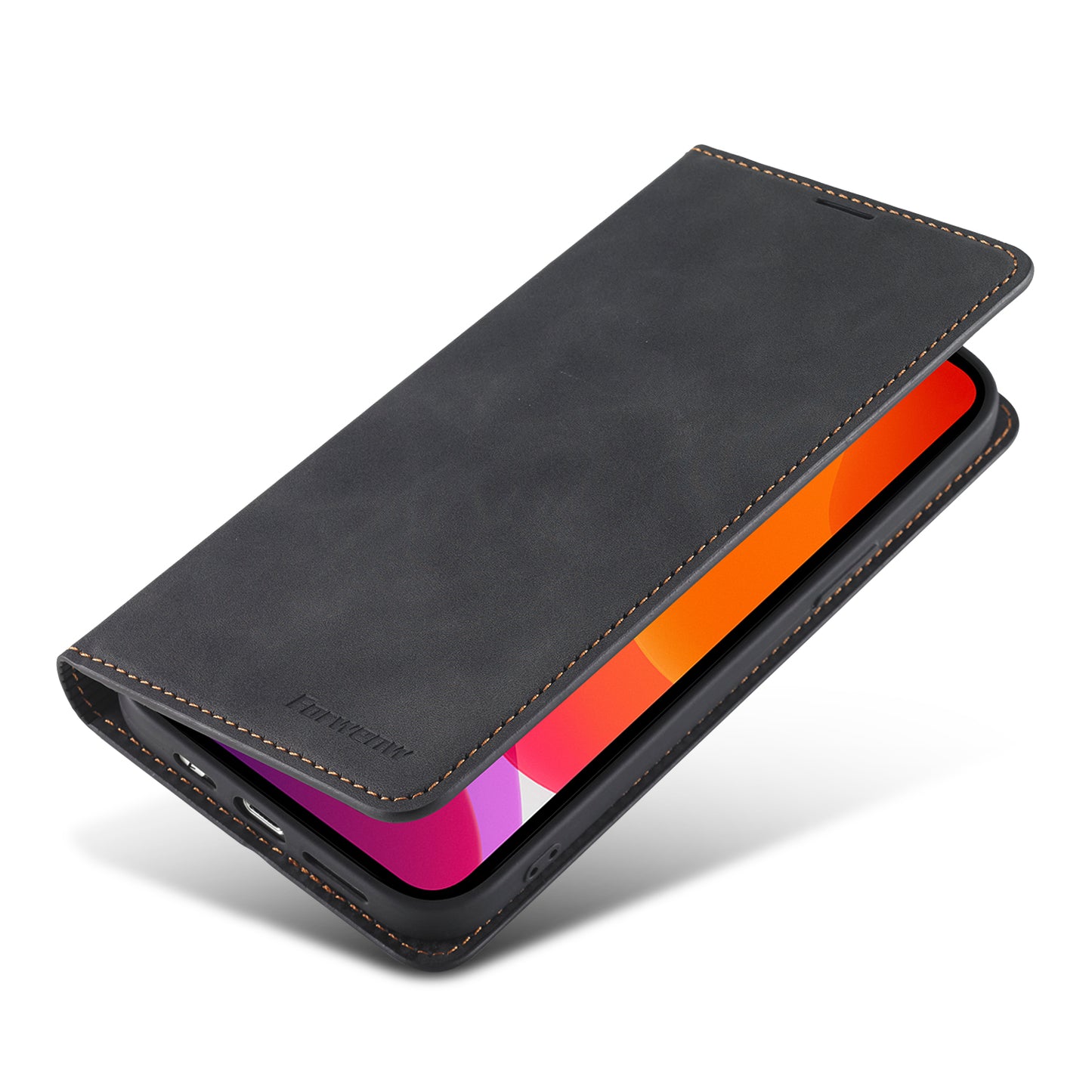 Illusion Slim Retro Leather iPhone 12 Pro Max Case Magnetic