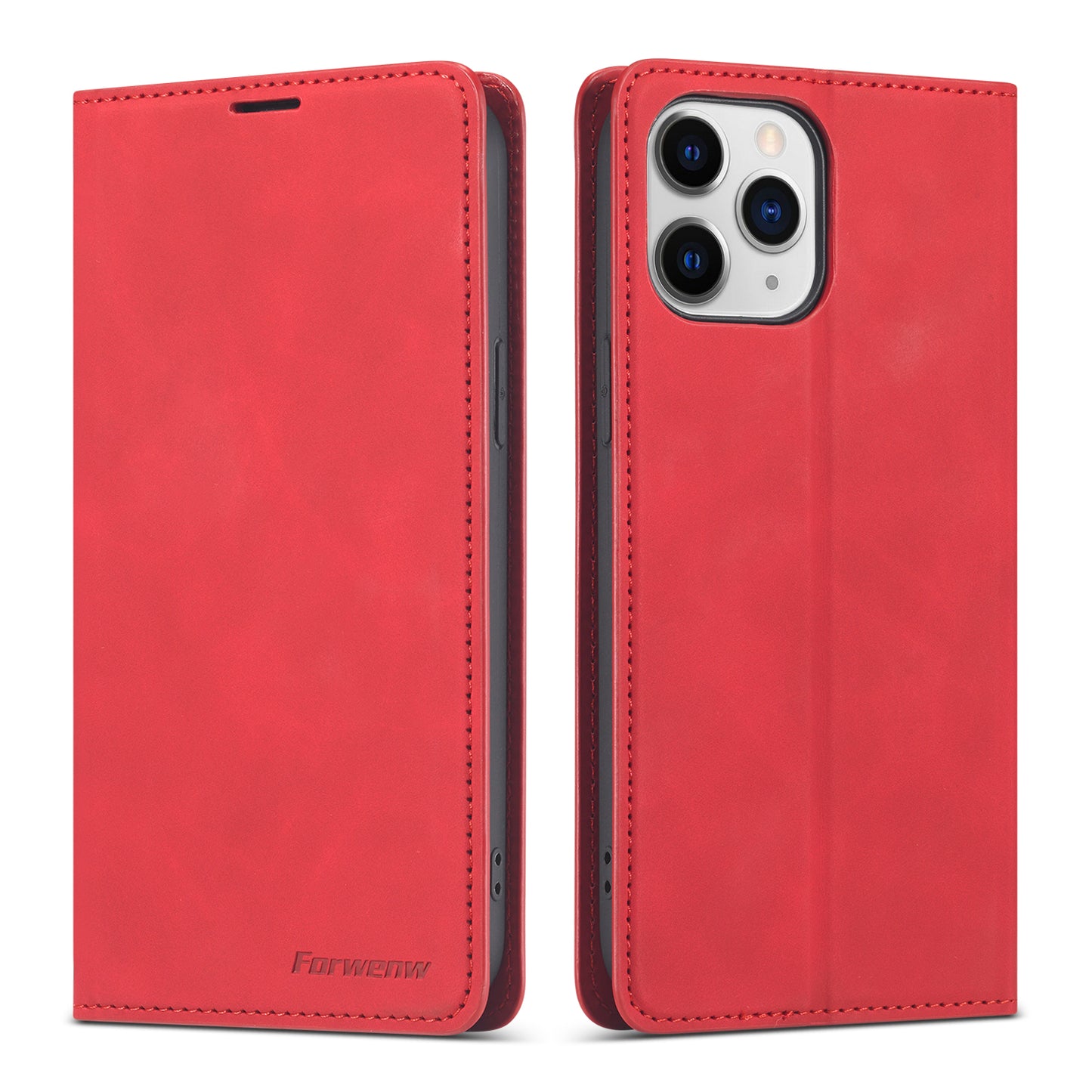 Illusion Slim Retro Leather iPhone 12 Pro Max Case Magnetic