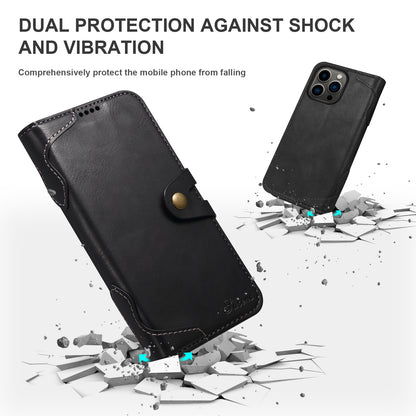 Dual Protection iPhone 16 Case Retro Book Leather