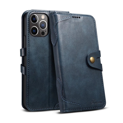 Dual Protection iPhone 16 Pro Max Case Retro Book Leather