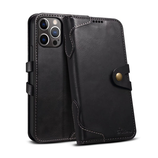 Dual Protection iPhone 16 Case Retro Book Leather