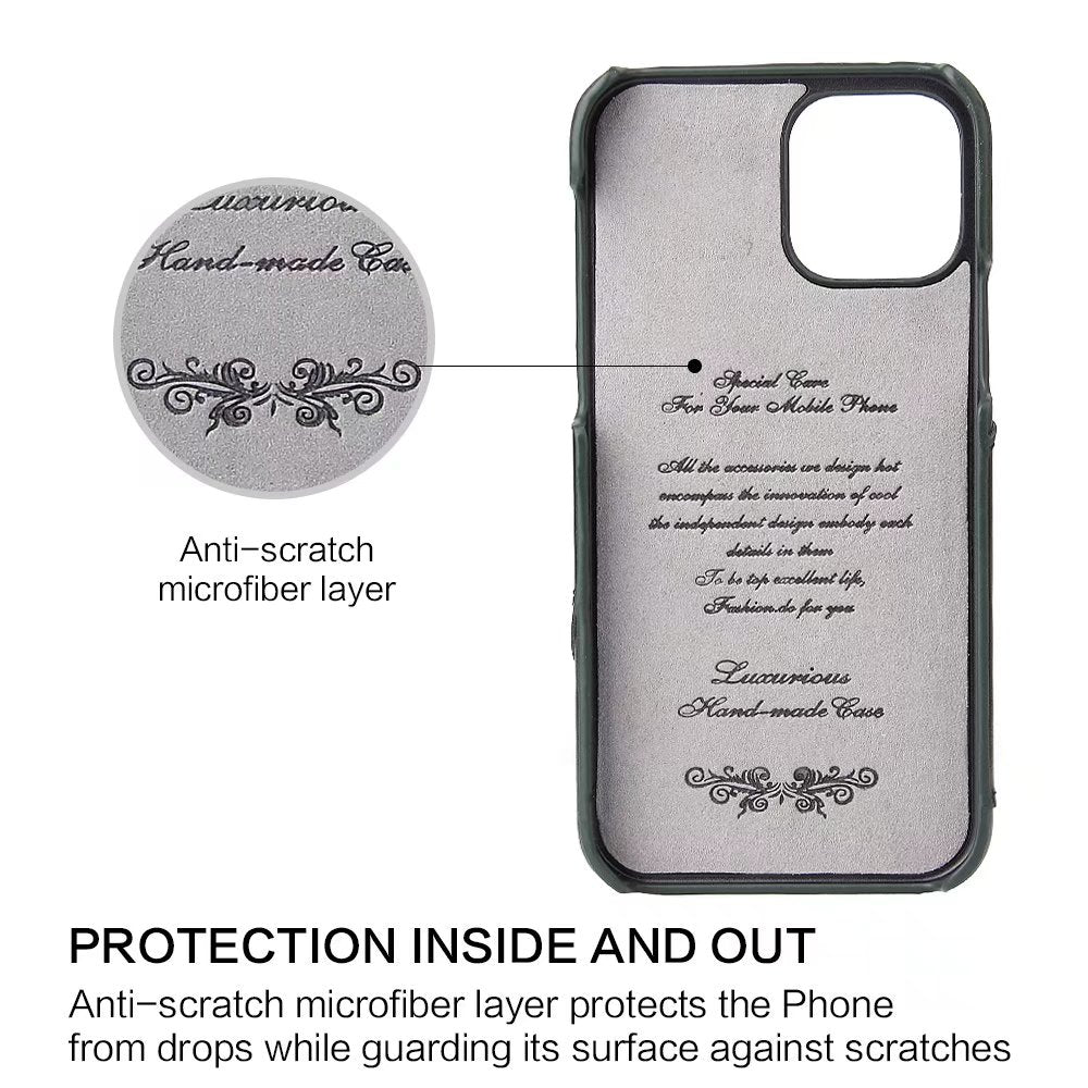 Knight Crow Genuine Leather iPhone 12 Pro Max Case Ring Holder