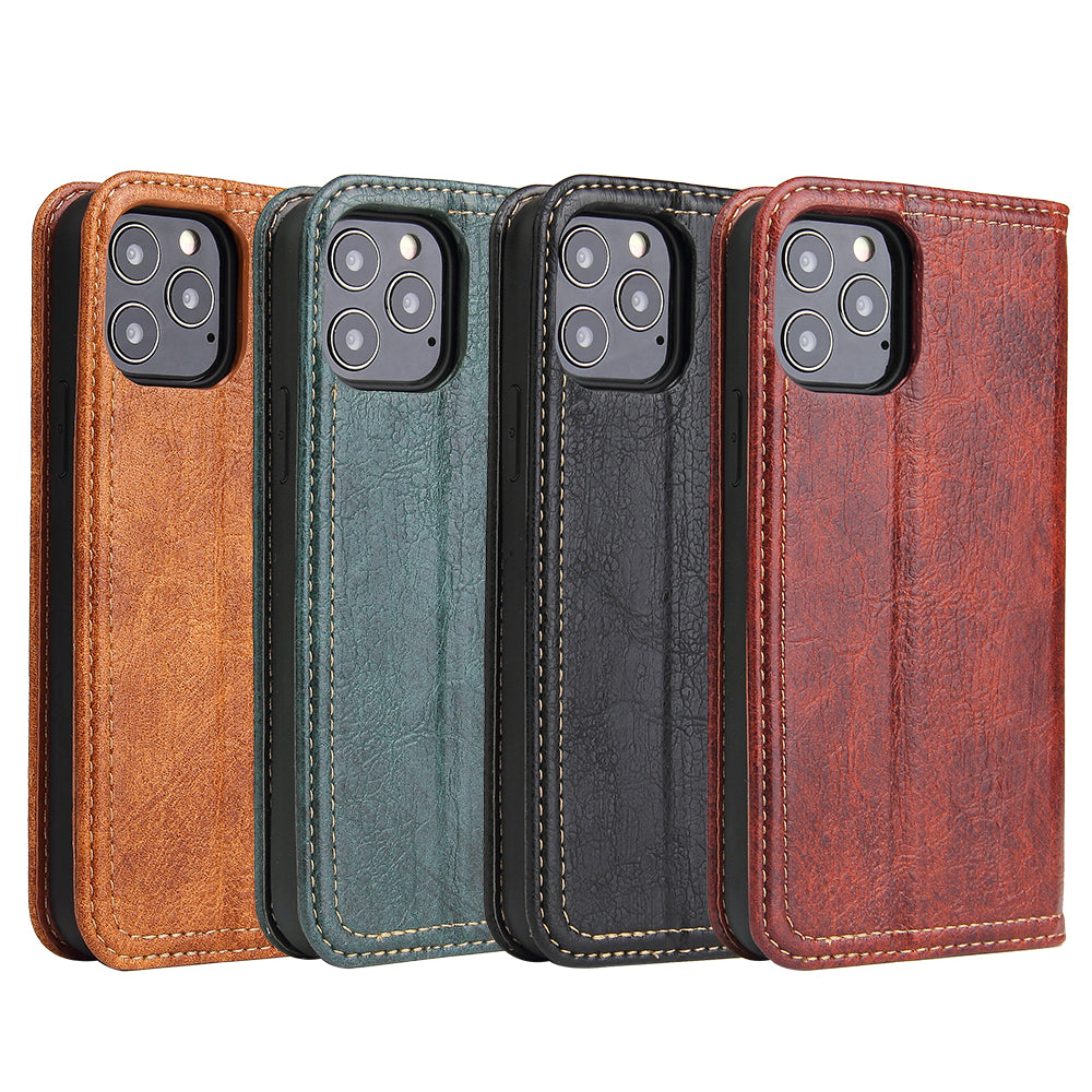 Tree Artificial Leather iPhone 12 Pro Case Wallet Stand