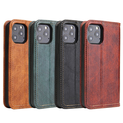 Tree Artificial Leather iPhone 12 Pro Max Case Wallet Stand