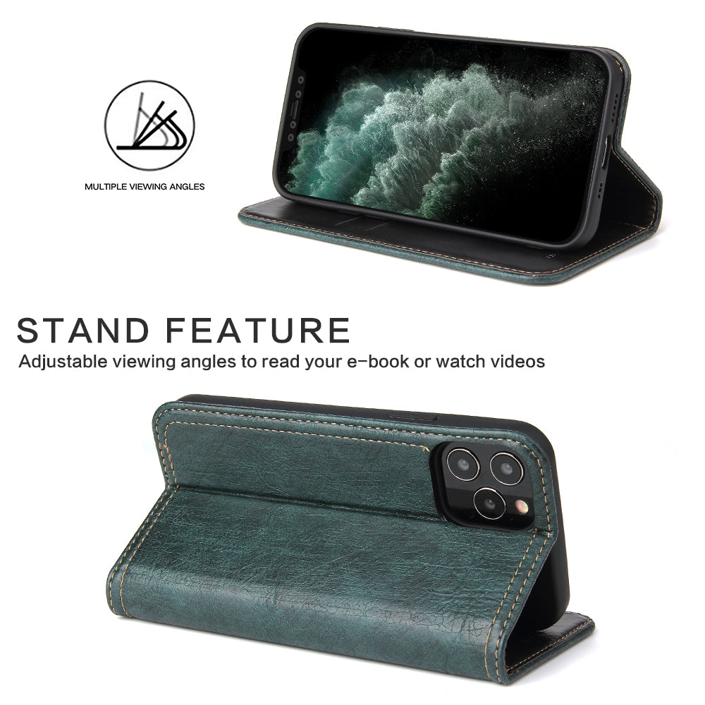 Tree Artificial Leather iPhone 12 Pro Max Case Wallet Stand