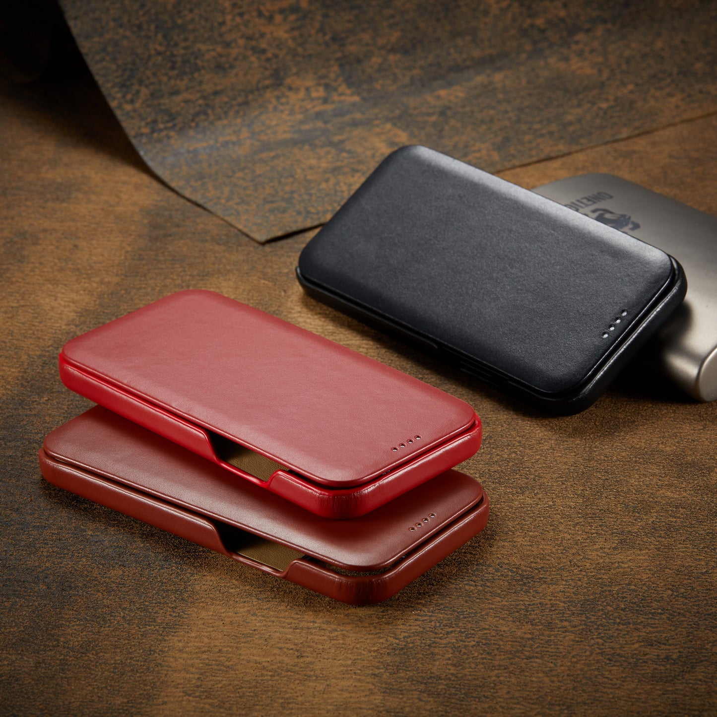 Fixate Real Crow Leather iPhone 12 Mini Case Flip