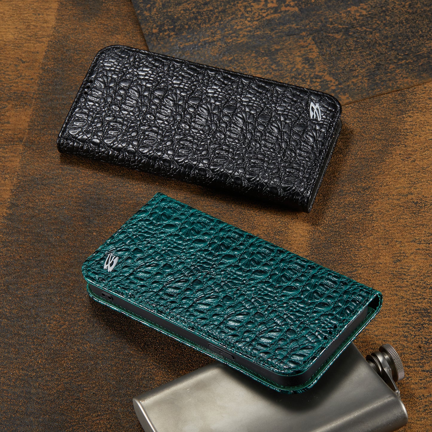 Deluxe Real Crocodile leather iPhone 13 Mini Case Wallet