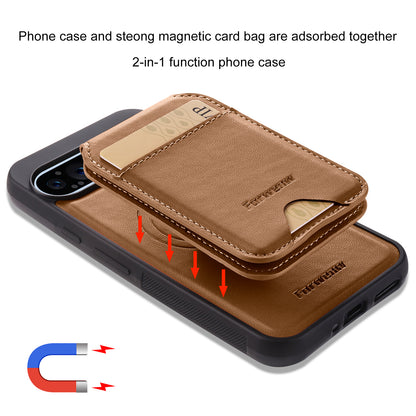 Detachable 2-in-1 Leather Card Bag iPhone 13 Case Magnetic