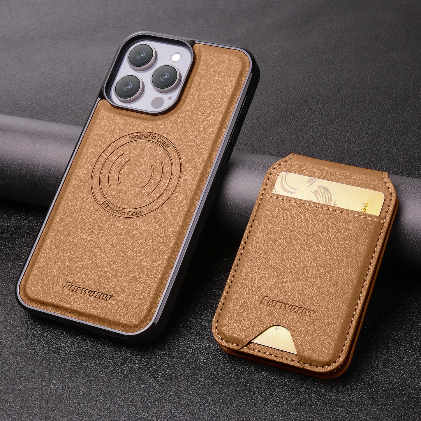 Detachable 2-in-1 Leather Card Bag iPhone 13 Case Magnetic