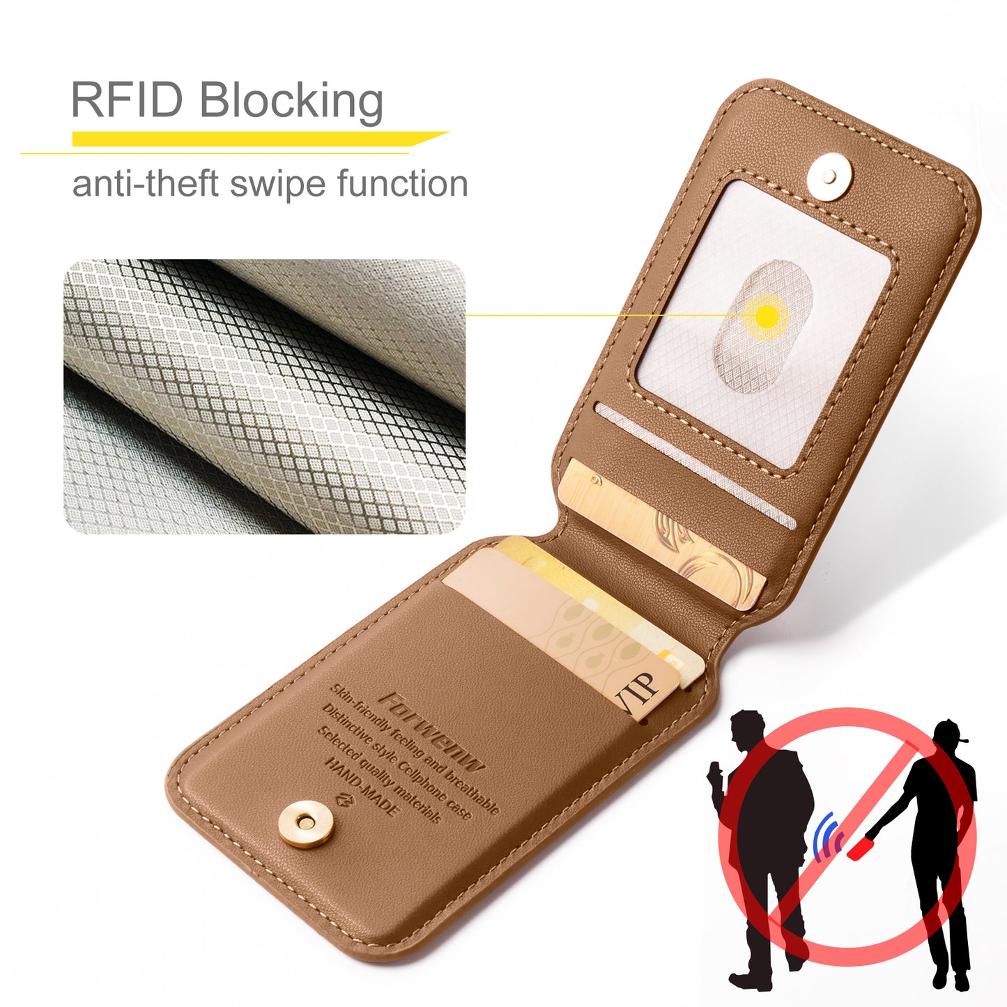 Detachable 2-in-1 Leather Card Bag iPhone 13 Mini Case Magnetic