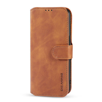 Retro Leather Edge iPhone 13 Case with Hand Strap