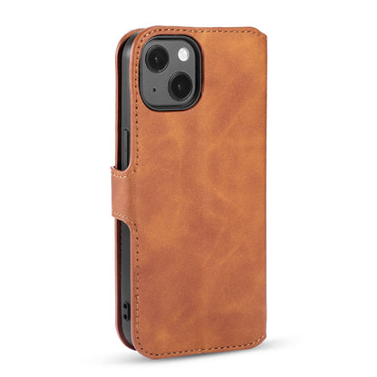 Retro Leather Edge iPhone 13 Case with Hand Strap