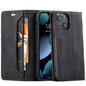 Luxury Retro Leather iPhone 13 Mini Case Magnetic Buckle RFID