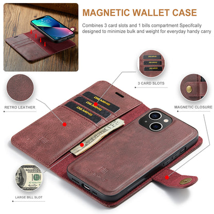 Wallet Detachable 2 In 1 Buckle iPhone 13 Mini Case Magnetic