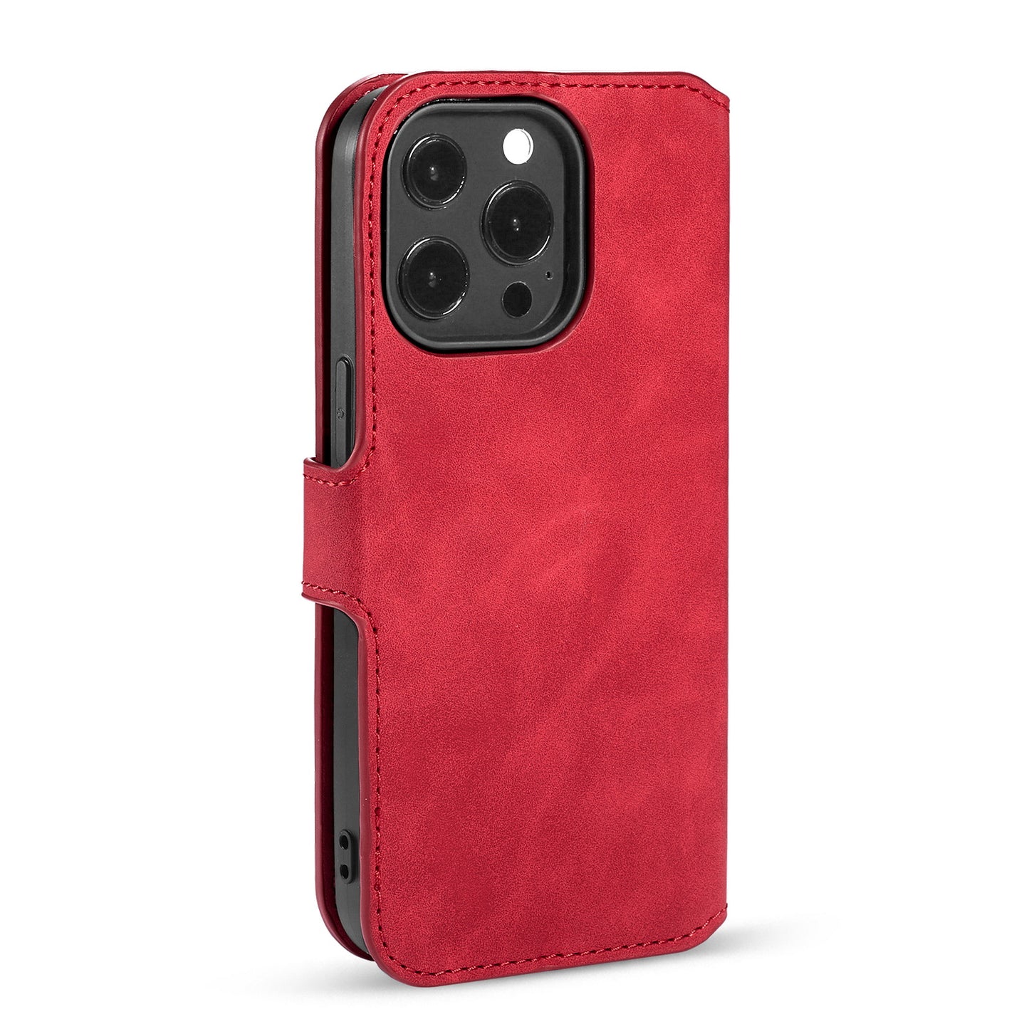 Retro Leather Edge iPhone 13 Pro Case with Hand Strap