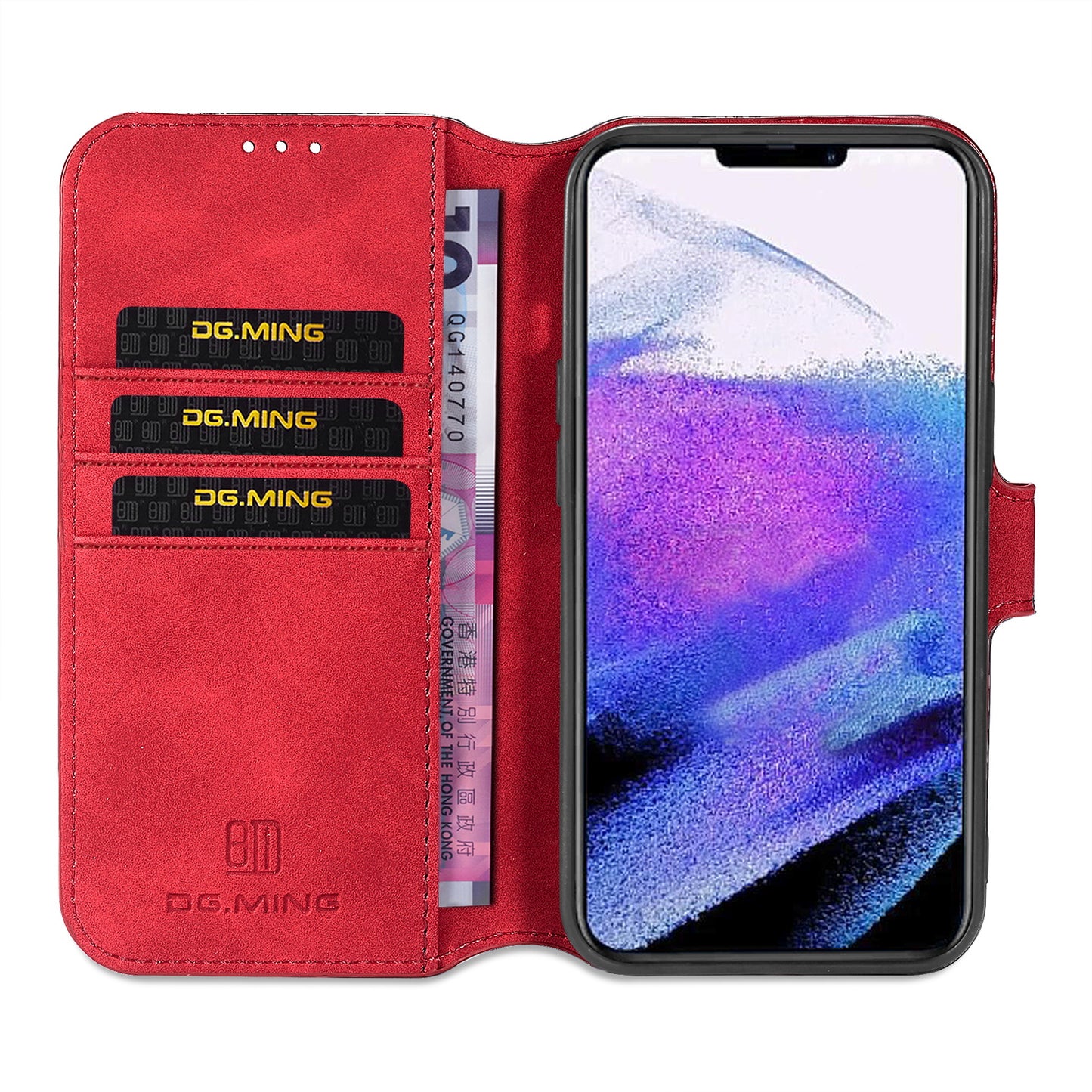 Retro Leather Edge iPhone 13 Pro Case with Hand Strap