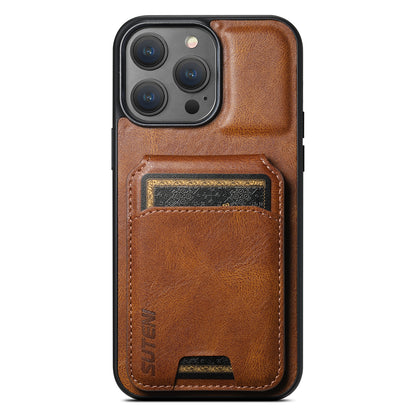 Oil Wax Leather Card Bag iPhone 11 Case Magnetic