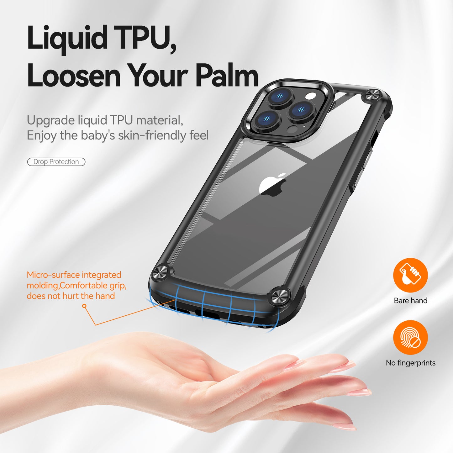 Goldwing Camera Protection Clear iPhone 13 Pro Case