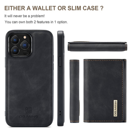 Retro Detachable Fold Wallet iPhone 13 Pro Case Magnetic Clip