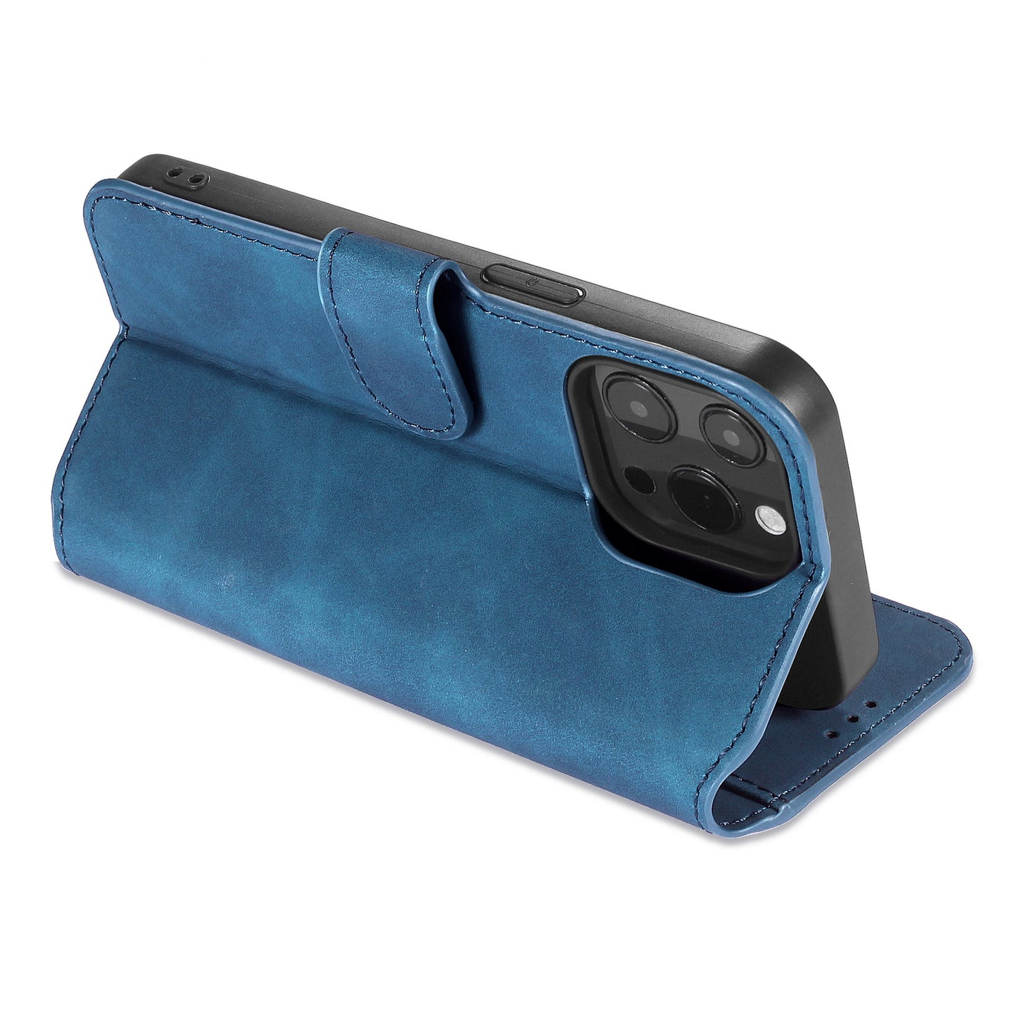 Retro Leather Edge iPhone 13 Pro Max Case with Hand Strap