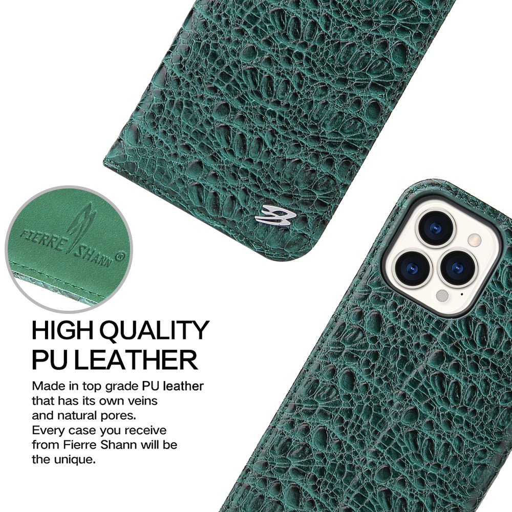 Deluxe Real Crocodile leather iPhone 13 Pro Case Wallet