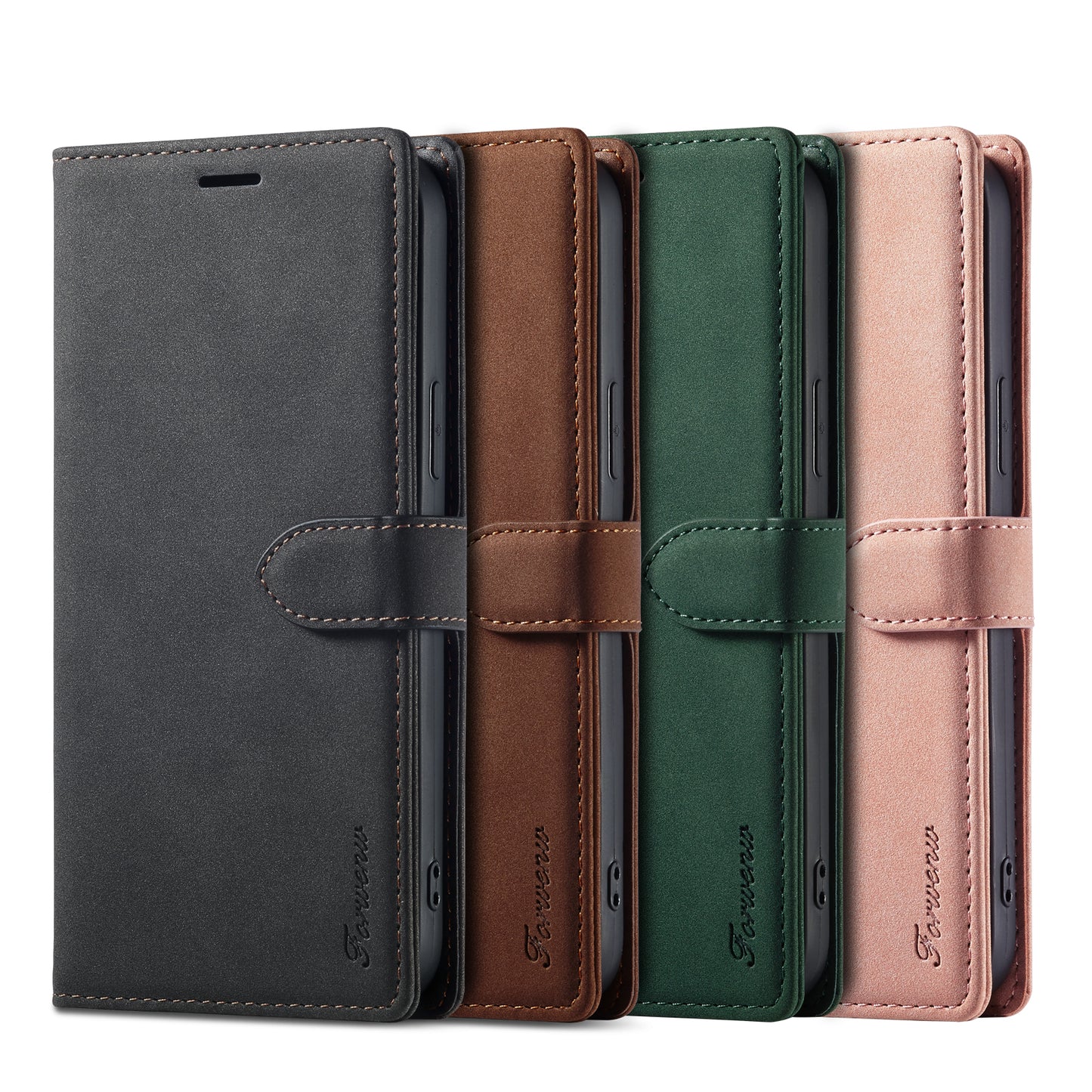 Gentry Slim Wallet Stand iPhone 13 Case Buckle