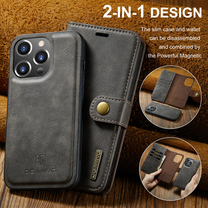 Wallet Detachable 2 In 1 Buckle iPhone 13 Pro Max Case Magnetic