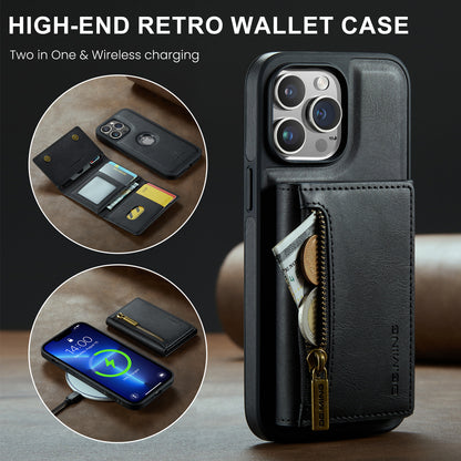 Wallet Detachable Tri-fold iPhone 13 Pro Case Muilti Card Slots