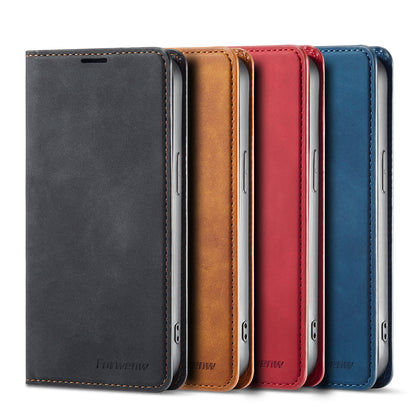 Illusion Slim Retro Leather iPhone 13 Pro Max Case Magnetic