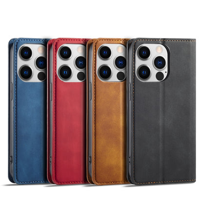 Illusion Slim Retro Leather iPhone 13 Pro Max Case Magnetic