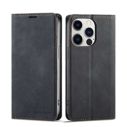 Illusion Slim Retro Leather iPhone 13 Pro Max Case Magnetic