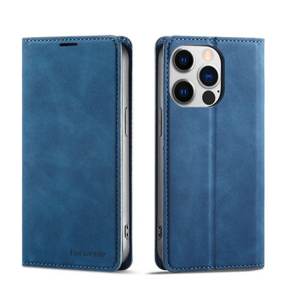 Illusion Slim Retro Leather iPhone 13 Pro Max Case Magnetic