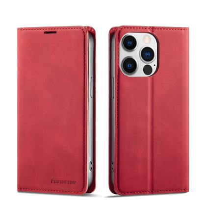 Illusion Slim Retro Leather iPhone 13 Pro Max Case Magnetic