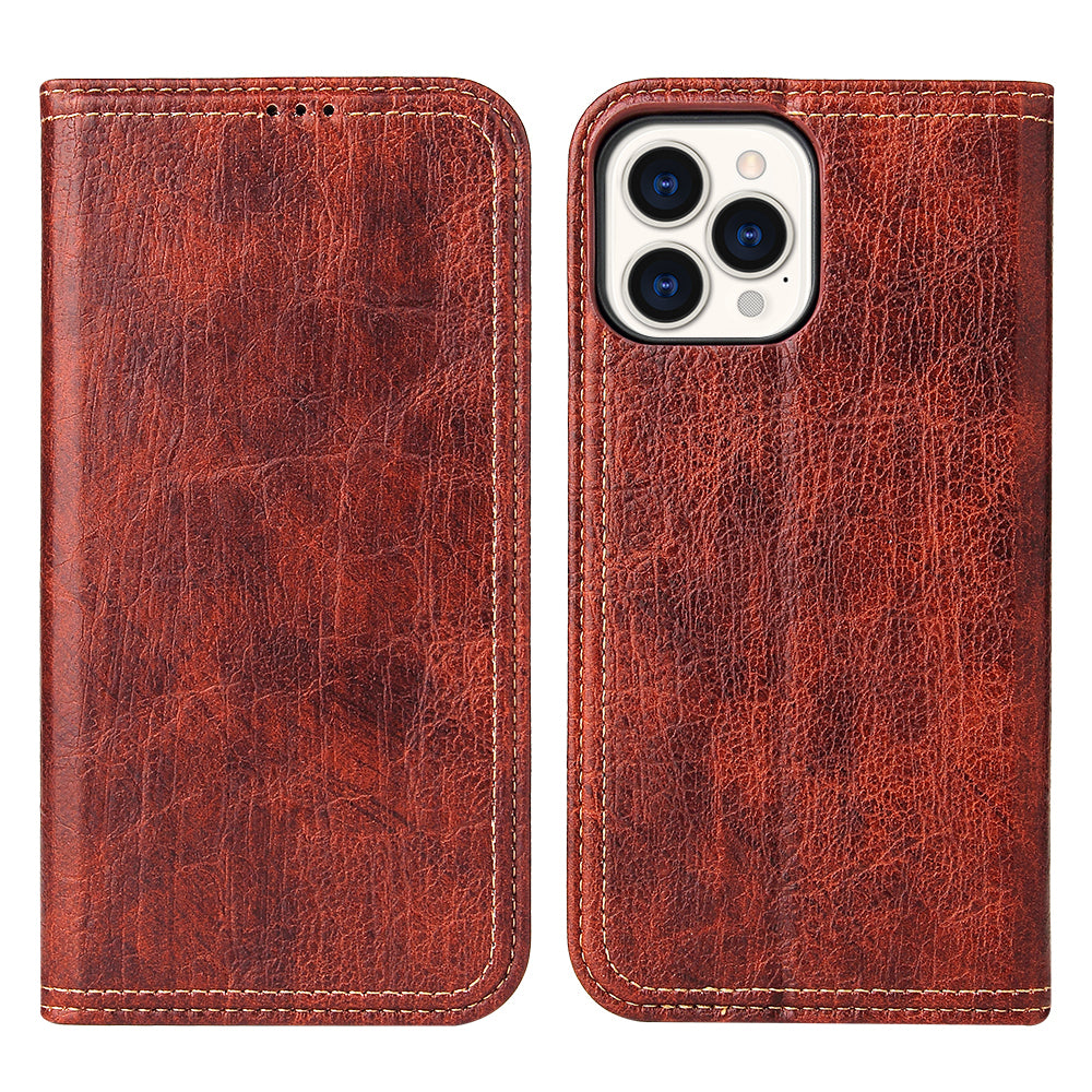 Tree Artificial Leather iPhone 13 Pro Case Wallet Stand