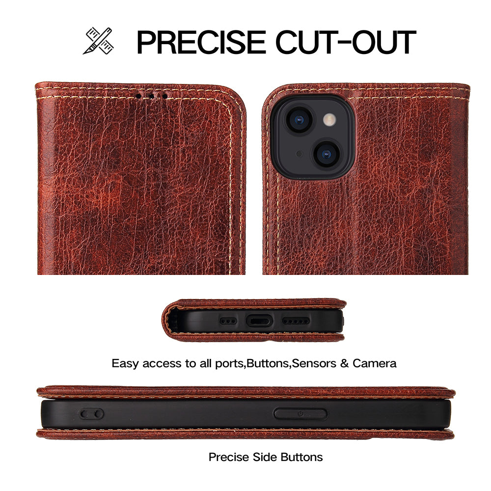 Tree Artificial Leather iPhone 13 Case Wallet Stand