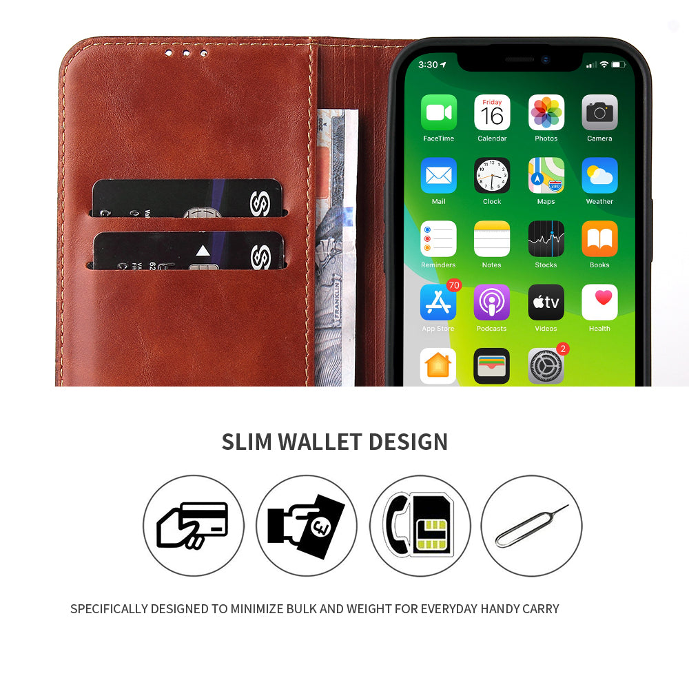 Tree Artificial Leather iPhone 13 Case Wallet Stand