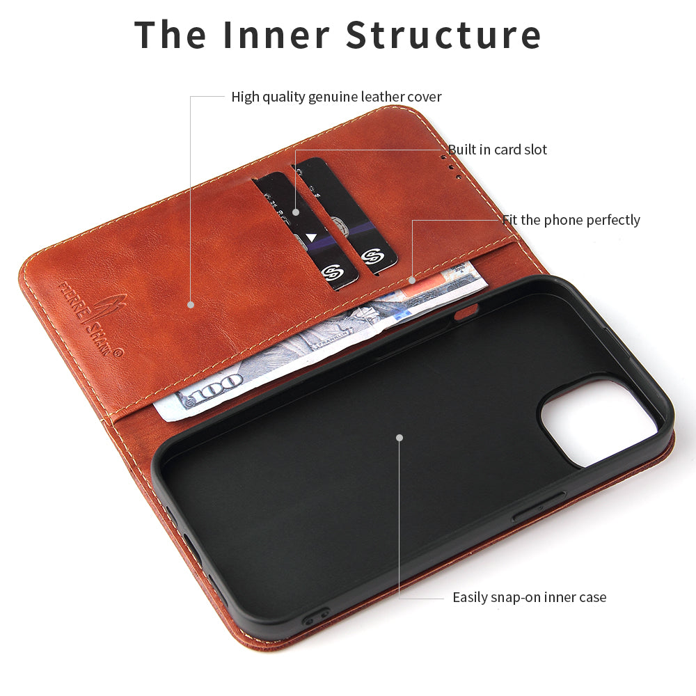 Tree Artificial Leather iPhone 13 Case Wallet Stand