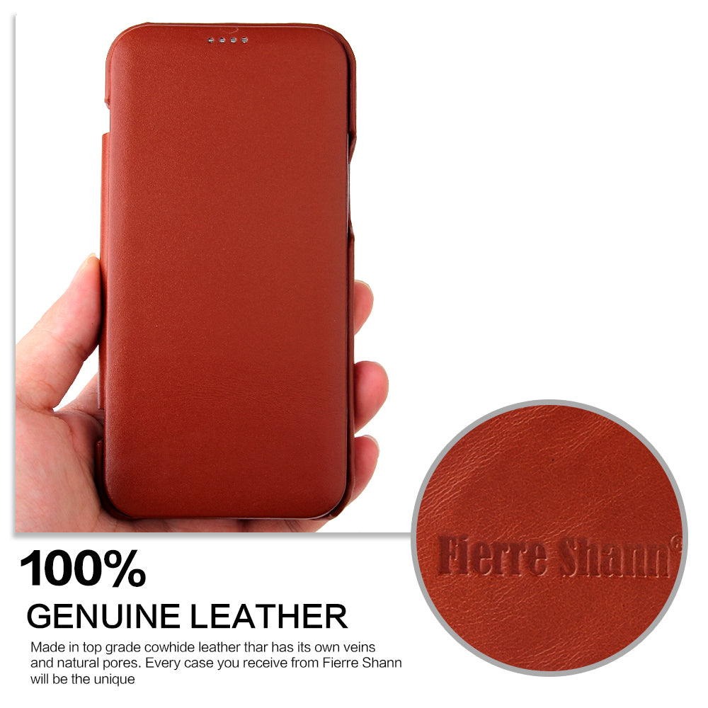 Fixate Real Crow Leather iPhone 16 Pro Max Case Flip