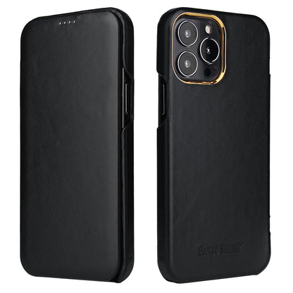 Fixate Real Crow Leather iPhone 16 Pro Max Case Flip