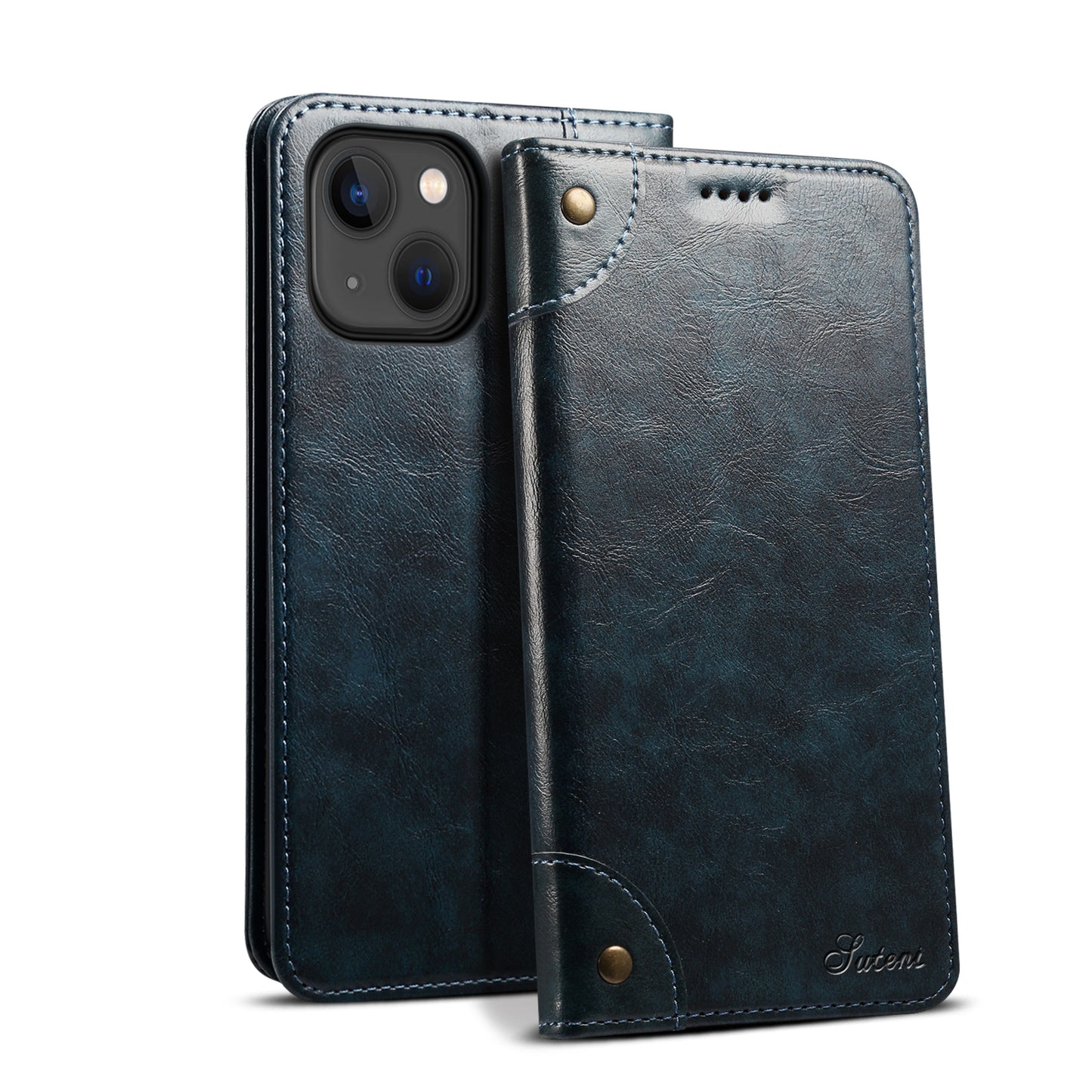 Baroque Wallet Stand iPhone 14 Plus Case Magtic Flip