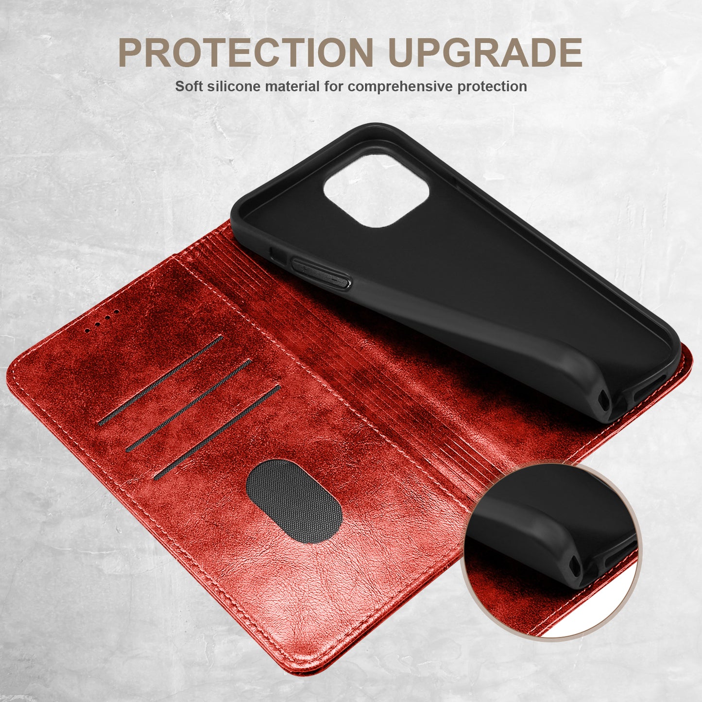 Baroque Wallet Stand iPhone 14 Case Magtic Flip