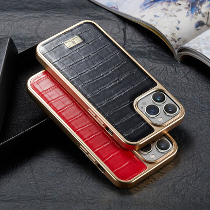 TPU Plated Crocodile Leather iPhone 11 Case Back