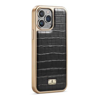 TPU Plated Crocodile Leather iPhone 12 Pro Case Back