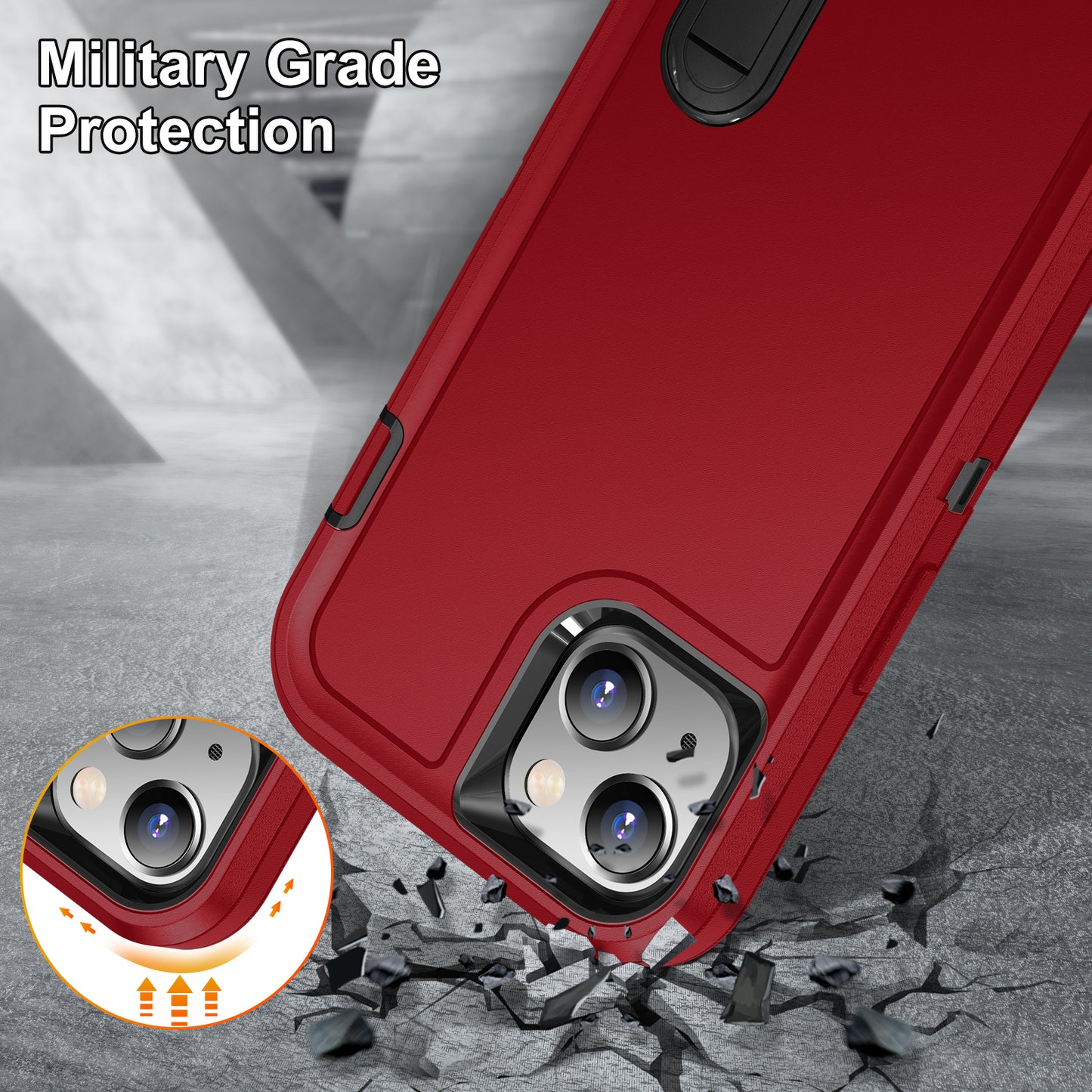 Defender Stand iPhone 14 Plus Case Military Protection