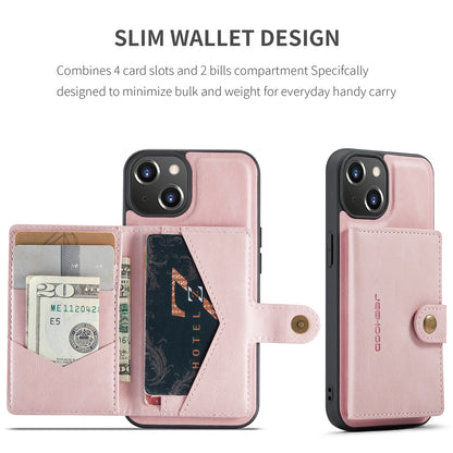 Magnetic Detachable Card Holder iPhone 13 Case Leather Flip