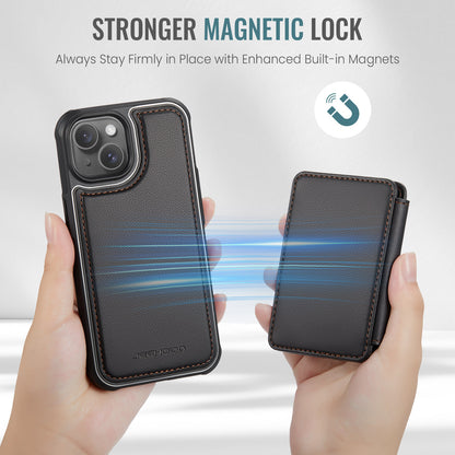 Magnetic Card Holder iPhone 14 Case Detachable RFID Blocking